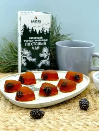 Мармелад "Сердце" с сосновой шишкой в крафтовой коробке, 110г Мармелад "Сердце" с сосновой шишкой в крафтовой коробке, 110г